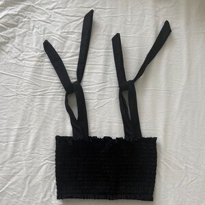 Mango Black Ruffled Bikini/Top